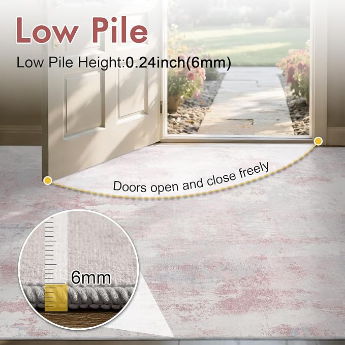 4x6 Ft Area Rugs for Living Room, Soft Non-Slip Washable Rugs Modern Abstract - Image 7
