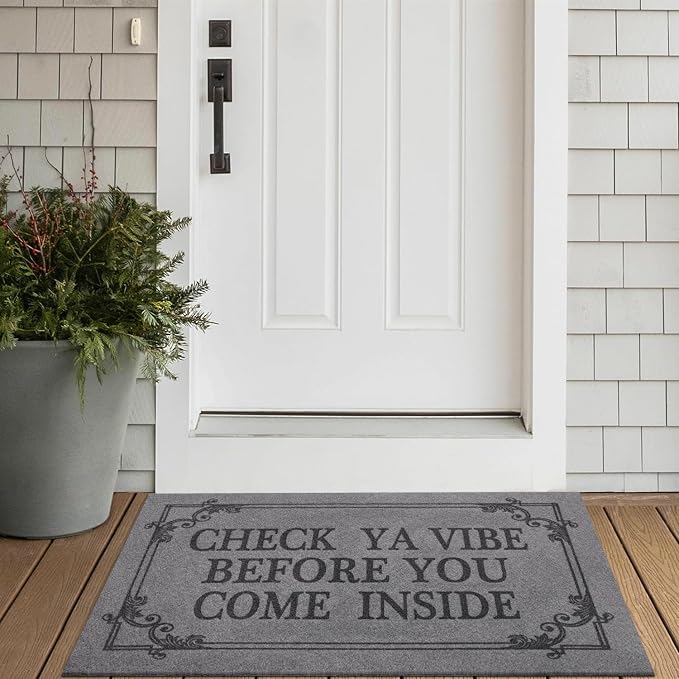 Indoor Door Mat Welcome Mats for Front Door Outdoor, Non Slip Rubber Farmhouse - Image 5