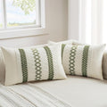 MIULEE Set of 2 Moss Green Boho Decorative Lumbar Pillow Covers 12x20 Inch | by MIULEE