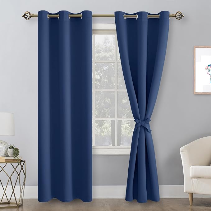 Blackout Curtains for Bedroom, 42 x 84 Inches Long, 2 Panels | Thermal - Image 8