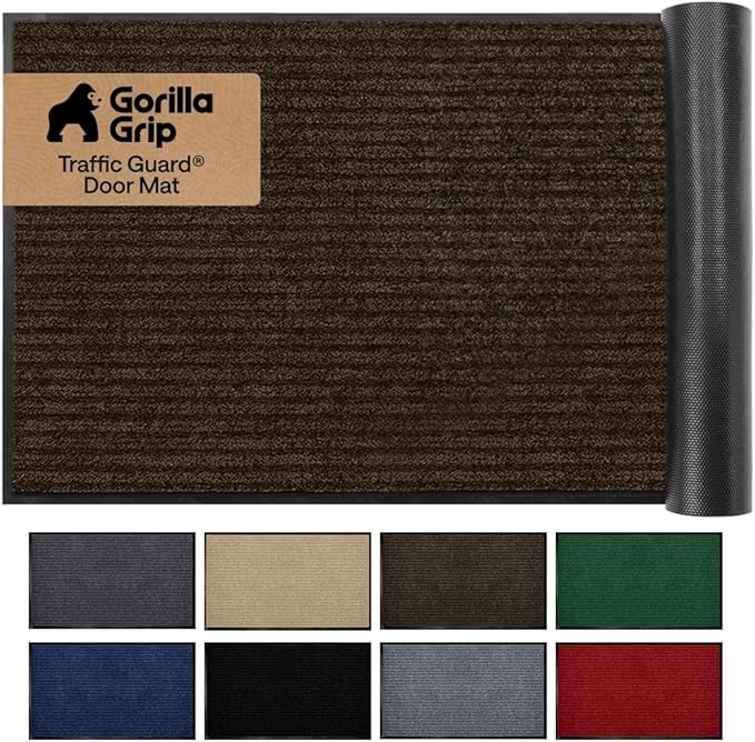 GORILLA GRIP Waterproof Traffic Guard Door Mat, Indoor Outdoor Heavy Duty by Unknown