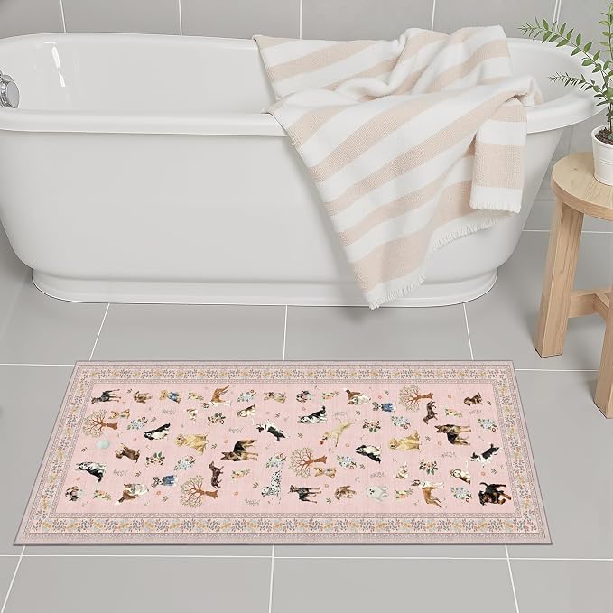 Pink Entry Rug 24x17inch Small Door Mat Runner - Image 8