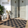 Lahome Checkered Easy Jute 3x5 Outdoor Rug, Washable Rugs by Lahome
