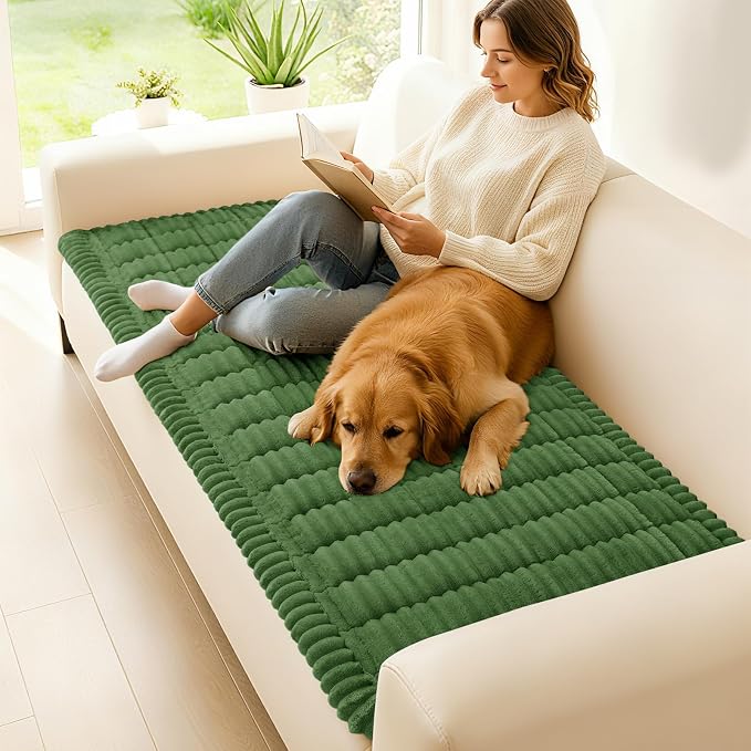Couch Cover for Dogs, Washable Non Slip Plush Flannel Sofa Protector | Thick - Image 2