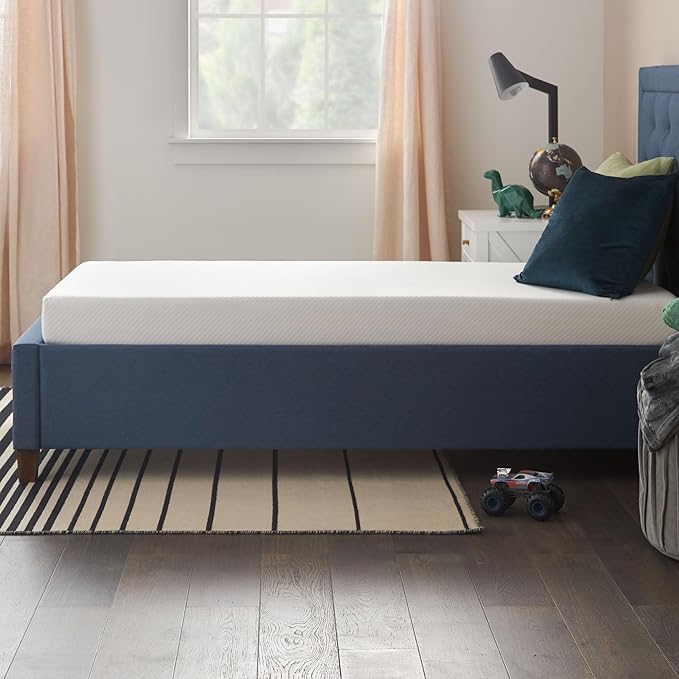 Linenspa 6 Inch Gel Infused Memory Foam Mattress – Queen Size – Medium Firm - Low Profile Bed - Mattress in a Box - Youth or Kids Bedroom - Pressure Relieving and Breathable – CertiPUR-US Certified