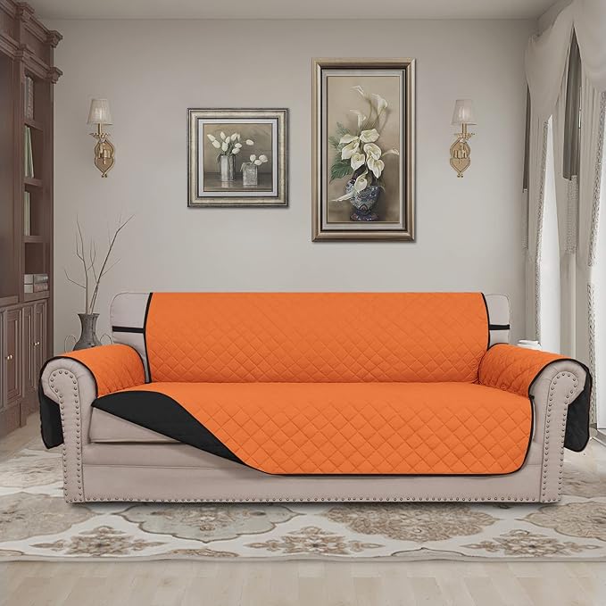 Easy-Going Reversible Couch Cover, 4 Seater Sofa, Washable Slipcover - Image 2