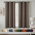 MIULEE Blackout Curtains for Bedroom 2 Panels 40 x 45 Inch Long Tan Brown | by MIULEE