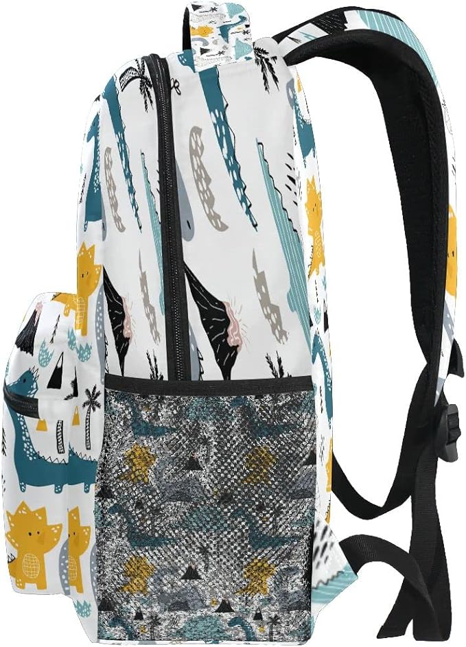 Custom Children's Name School Backpack Personalized Schoolbag Dino in Scandinavian StyleTravel Bag for Teens Girls Boys
