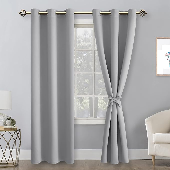 Blackout Curtains for Bedroom, 38 x 84 Inch, 2 Panels | Thermal Insulated & - Image 8