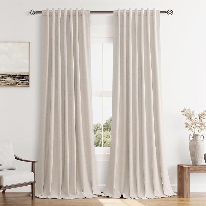 100% Blackout Curtains 84 Inch Length 2 Panels Set by Guken