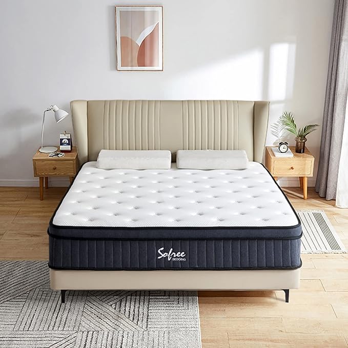 Full Size Mattress, 10 Inch Memory Foam Hybrid Mattress Full, Pocket Spring Mattresses in a Box for Motion Isolation, Strong Edge Support, Pressure Relief, CertiPUR-US