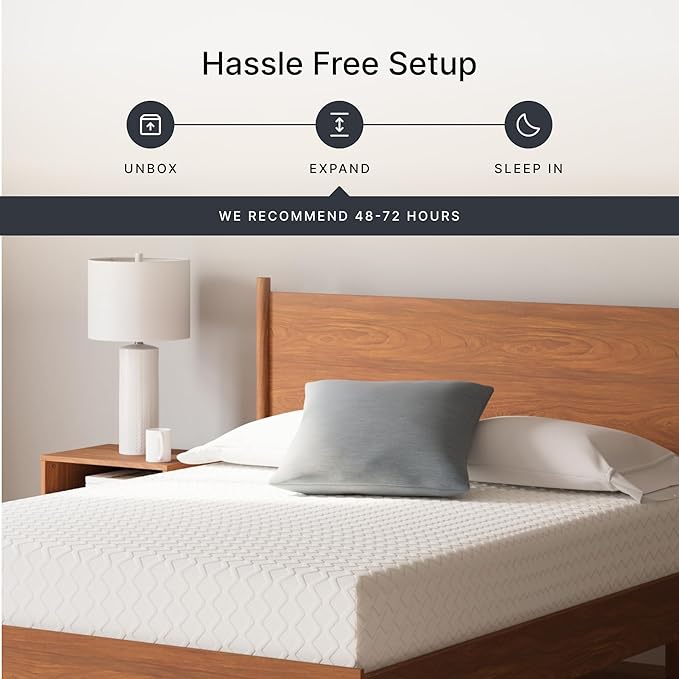 Signature Design by Ashley Full Size Chime 10 Inch Medium Firm Memory Foam Mattresswith Green Tea & Charcoal Gel for Pressure Relief, Fiberglass Free, Mattress In A Box