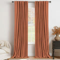 Faux Linen Total Blackout Curtains by 100BlackoutShield