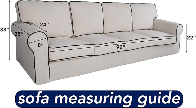 PureFit Stretch Couch Covers for Sofa 4 Seater Slipcovers Deep Teal | 1-Piece - Image 6