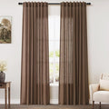 Caramel Brown Curtains 80 Inches Long 2 Panels Set by Nanspring