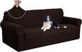 U-NICE HOME Oversized Stretch Couch Cover Slipcover, Chocolate | 3 Cushion Sofa by U-NICEHOME