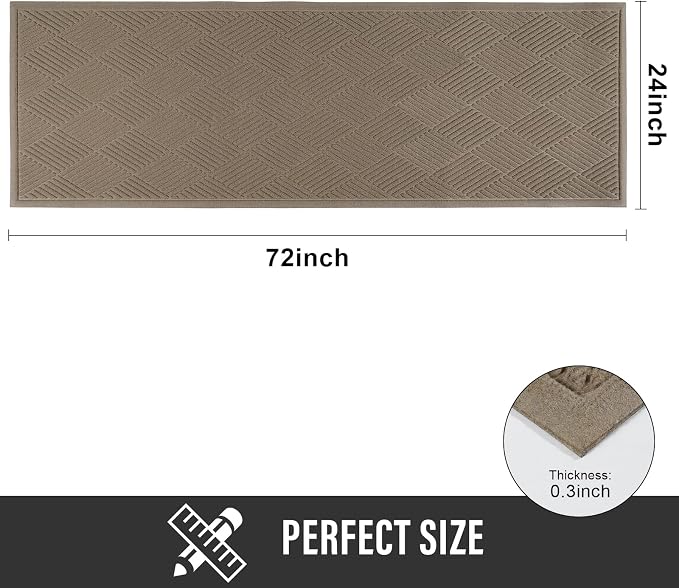 Sturdy Front Door Mat, Absorbent Muddy Dirt Resist Welcome Door Mats Outdoor - Image 2