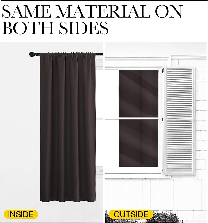 NICETOWN Bedroom Curtains Thermal Insulated, Noise Reducing Curtains & Drapes - Image 6