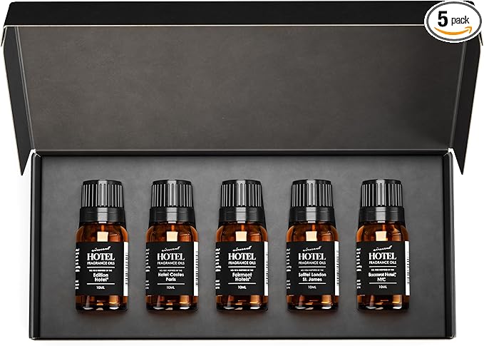 AirScent Hotel Diffuser Oil Gift Set - Metro City Hotel Scents - 10 mL, 0.34 fl oz Fragrance Oil Set - Inspired by The Hotel Costes Paris, Fairmont, London St James, The Baccarat Hotel and Others