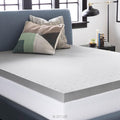 Lucid 3 Inch Ventilated Bamboo Charcoal Memory Foam Mattress Topper, CertiPUR-US Certified, Moisture and Odor Control-Queen