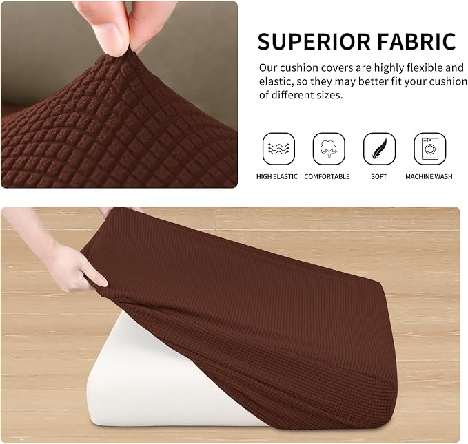 Easy-Going Stretch Individual Oversized Couch Cushion Cover Sofa Seat Furniture - Image 6