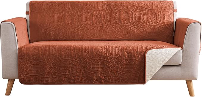 Orange Loveseat Covers for 2 Cushion Couch, Water-Repellent Sofa Slipcover for by Pamhaven