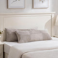 Fancy Homi Set of 2 Neutral Taupe Boho Long Lumbar Body Decorative Throw Pillow by Fancy+Homi