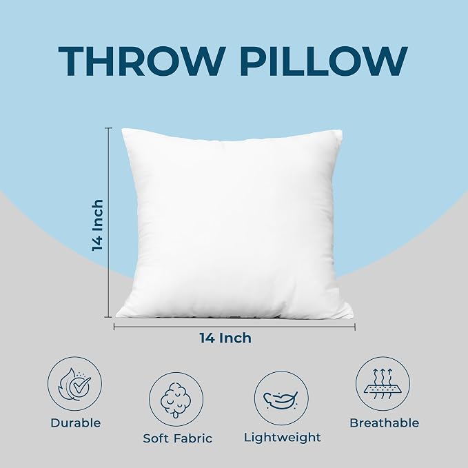 Utopia Bedding Throw Pillows, Decorative 14x14 Pillow Inserts - Image 4