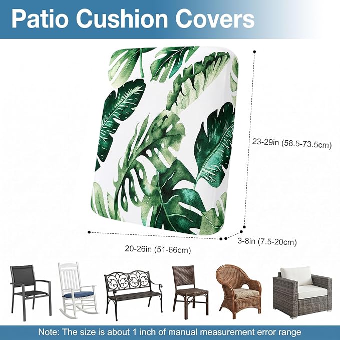 Waterproof Outdoor Cushion Covers, Stretch Patio Slipcovers | UV Resistant - Image 6