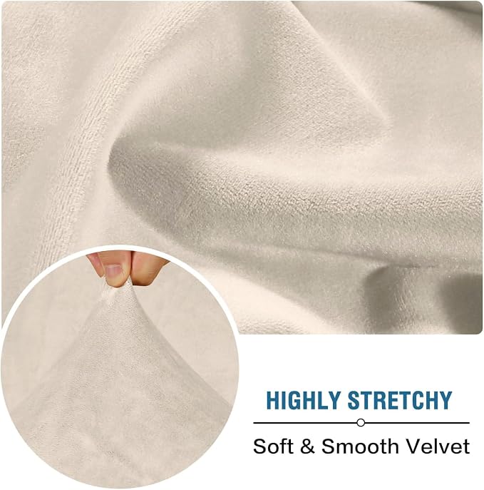H.VERSAILTEX Velvet Stretch Individual Chaise Cover Sectional Couch Covers - Image 5