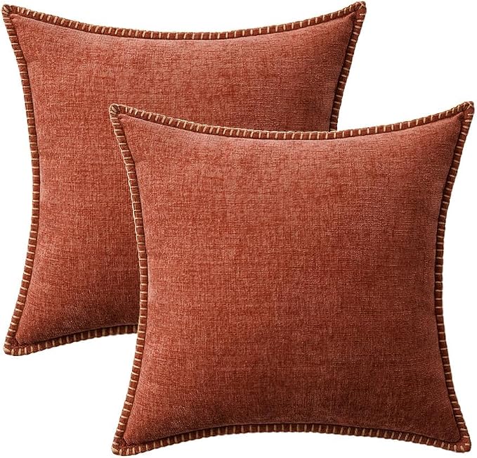 MIULEE Fall Decorative Couch Throw Pillow Covers 20x20 Inch Burnt Orange | 2 - Image 8