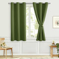 Blackout Curtains for Bedroom, Olive Green, 38 x 54 Inch 2 Panels | Light by Hiasan