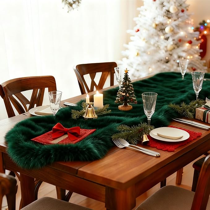 Emerald Green Faux Sheepskin Runner Rugs 2x6 ft, Fluffy Fur Couch Covers | Shag - Image 7