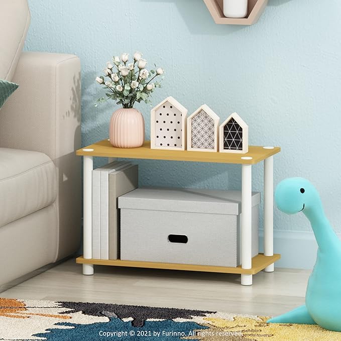 Furinno Industrial Multipurpose Side Table, Americano