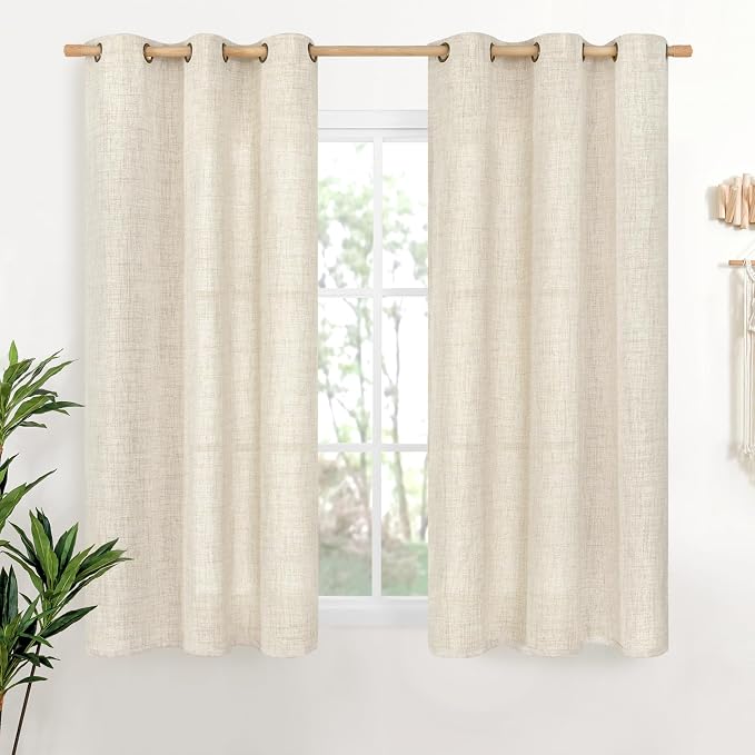 YoungsTex 48 Inches Long Linen Curtains by YoungsTex