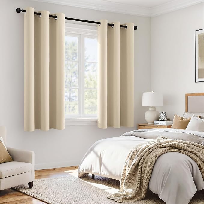 MIULEE Cream Beige Blackout Curtains - Image 6