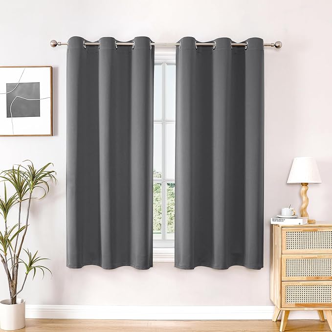 ChrisDowa Blackout Curtains for Bedroom and Living Room 48 Inches Long | 2 by ChrisDowa