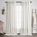 Cream Linen Curtains 108 inches Long by Nanspring