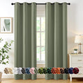 MIULEE Blackout Curtains for Bedroom 2 Panels 40 x 84 Inch Long Sage | Thermal by MIULEE