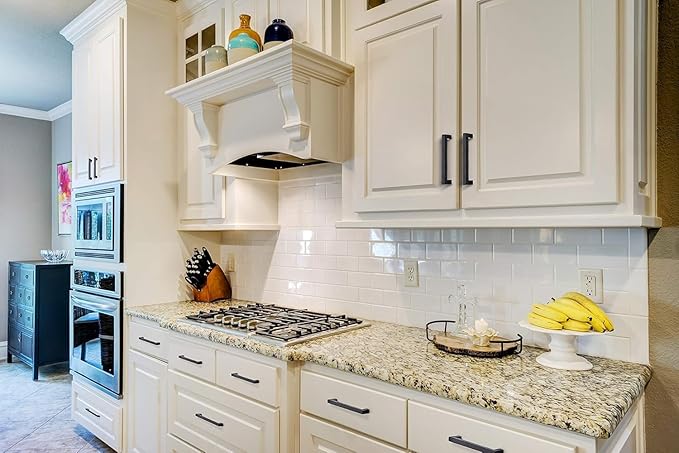 Ravinte 20 Pack 5 Inch Kitchen Square Cabinet Handles Matte Black Pulls Black Drawer Pulls Kitchen Cabinet Hardware Handles