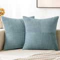 MIULEE Slate Blue Decorative Throw Pillow Covers by MIULEE