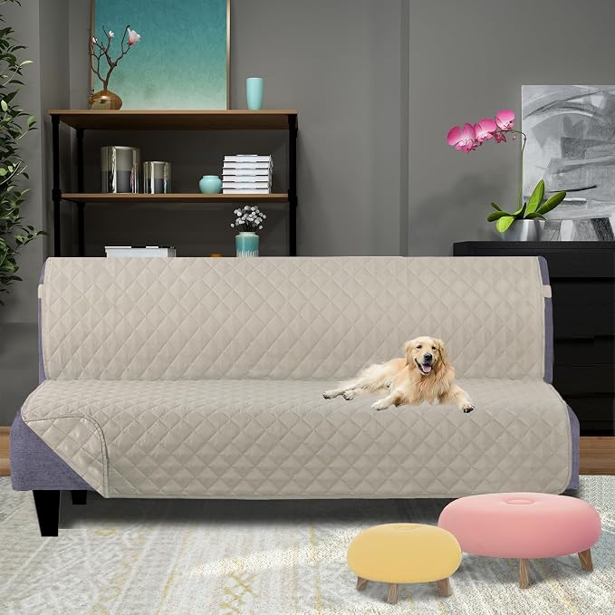 U-NICE HOME Futon Sofa Covers 68''Armless Couch Cover, Pet Friendly, Elastic - Image 2