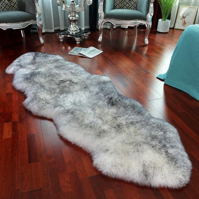 LLB Genuine Sheepskin Area Rug Wool Rug Fur Carpet Fluffy Shaggy Fur Rug by LLB