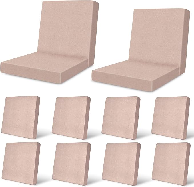 12Pcs Patio Cushion Covers Stretch Outdoor Furniture Protector Slipcovers | by pickyNproud