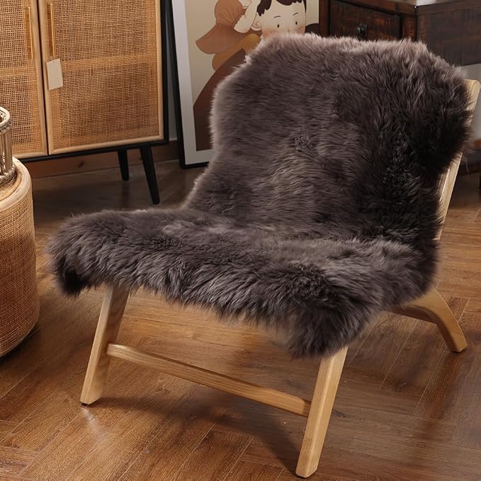 IRIWOOL Premium Genuine Fur Sheepskin Rug Real Australia Sheepskin Natural by IRIWOOL