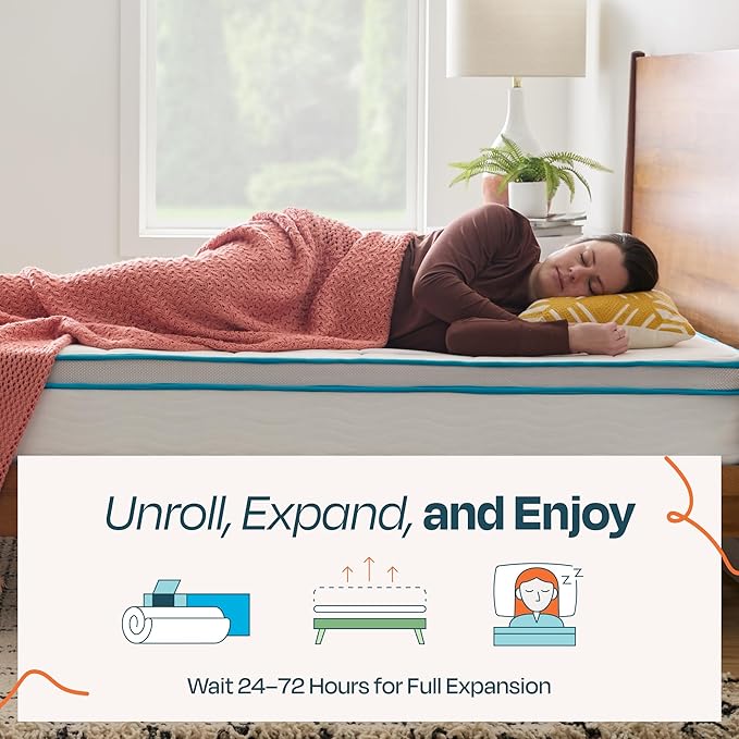 Linenspa 10 Inch Memory Foam and Spring Hybrid Mattress - Medium Feel - Bed in a Box - Quality Comfort and Adaptive Support - Breathable - Cooling - Perfect for a Guest Bedroom - King Size