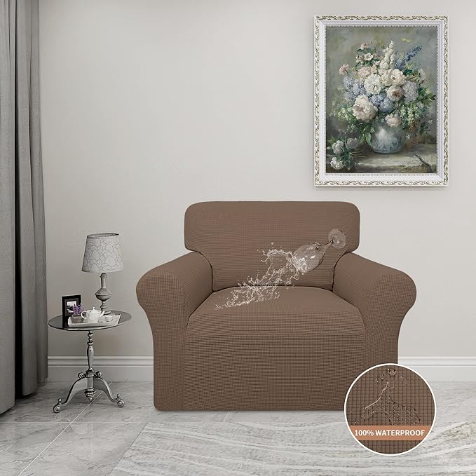 Easy-Going 100% Waterproof Chair Couch Cover, Stretch Jacquard Sofa Cover | - Image 2