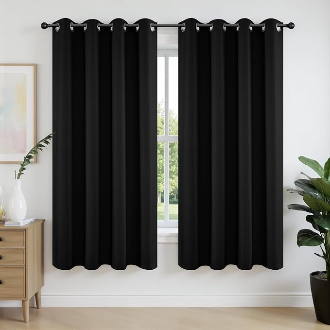 Joydeco Blackout Curtains 54 Inch Length 2 Panels Set, Thermal Insulated Long by JOYDECO