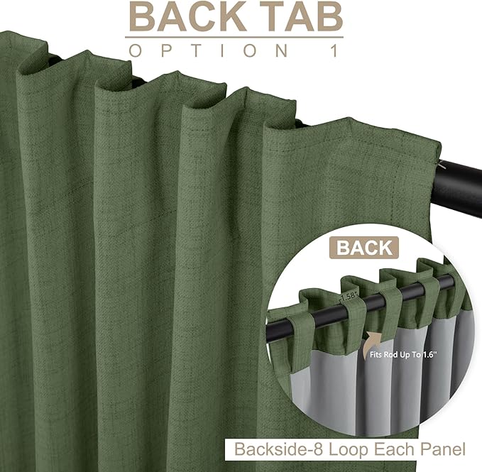Faux Linen Total Blackout Curtains - Image 3