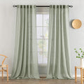 MIULEE Sage Linen Curtains 52x90 Inch Long by MIULEE